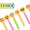 12 Pack Giant Bubble Wands Emoticon Party Favor Toys - Bulk Bubbles Party Favors Clapper Toys For Kids